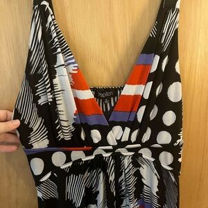 Papillon Red and Black Maxi Dress